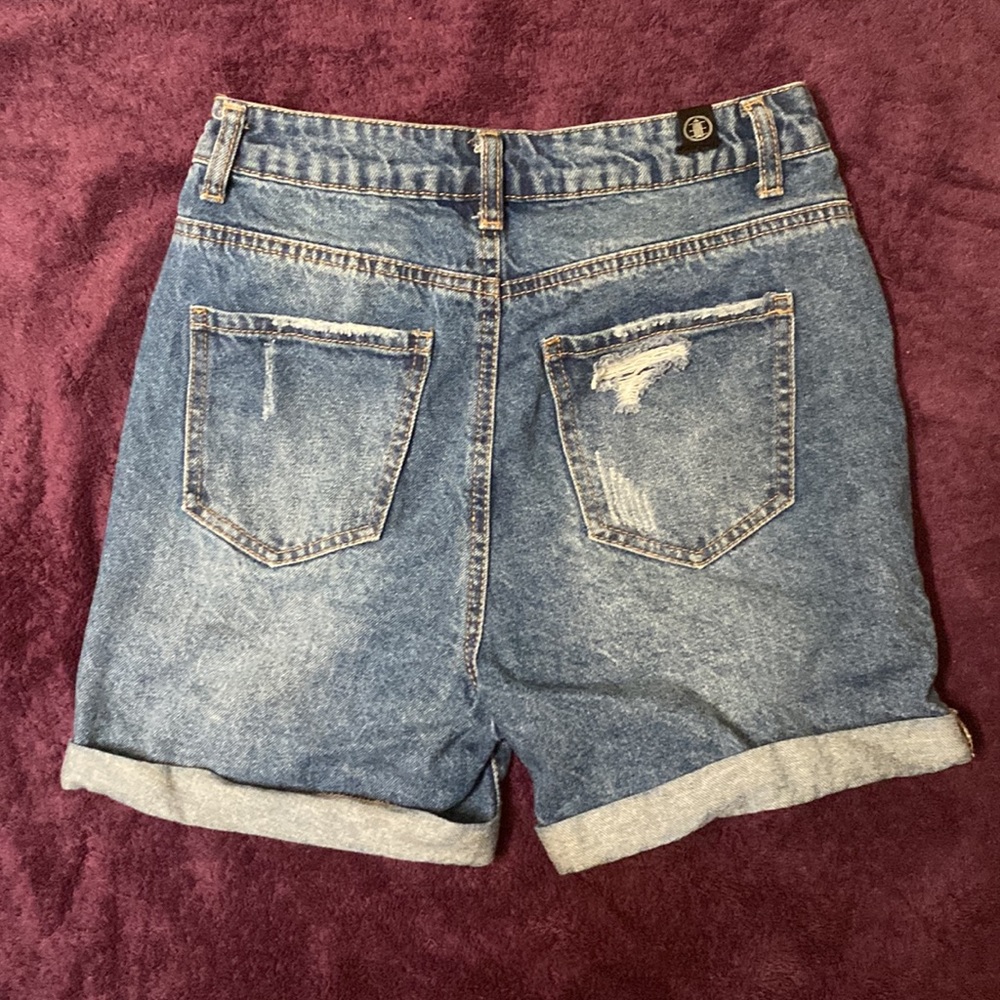 Elite Jeans Ripped Denim High Rise Shorts - Picture 2 of 6